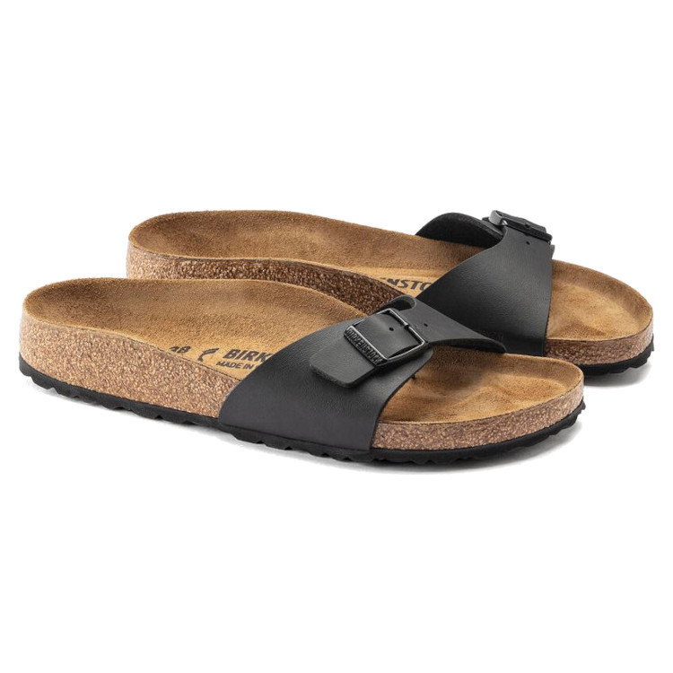 Birkenstock Madrid Birko-Flor Sandal | Metallic Blk | Narrow - Women's (1021532) - Image 6